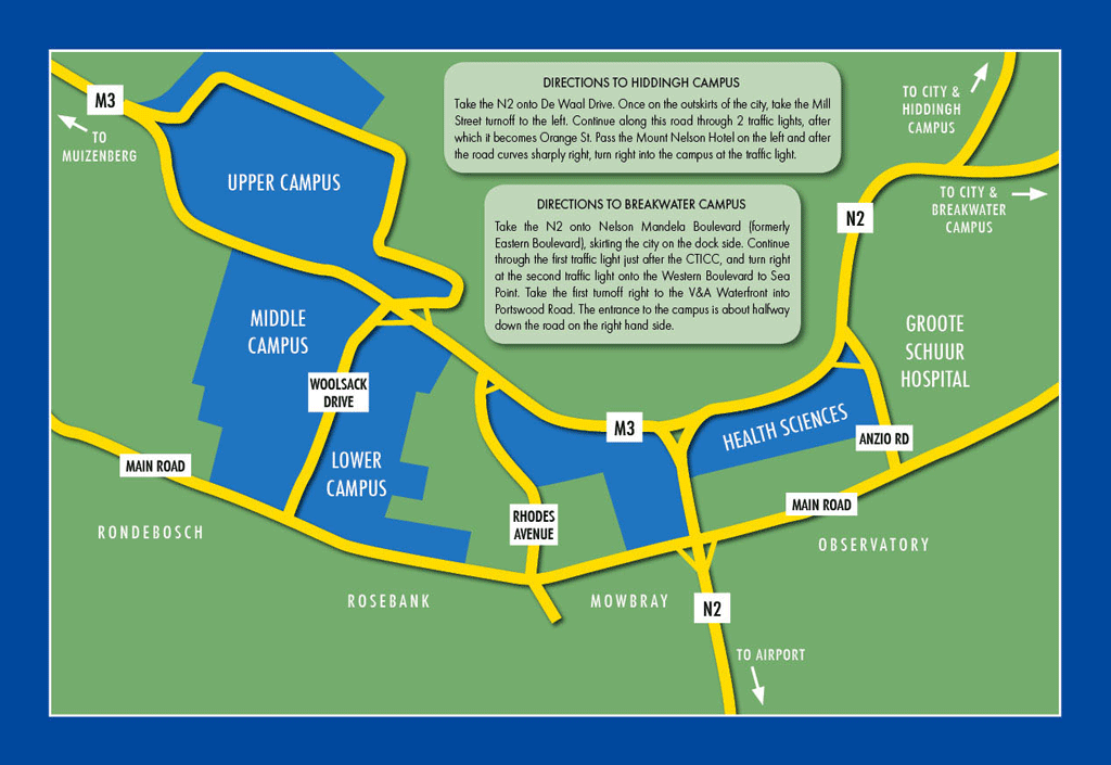 UCT campus directions